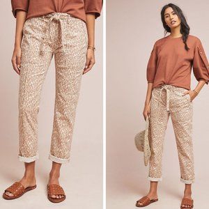 Anthropologie Leopard Print Utility Pants